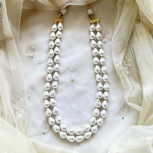 2 layer textured pearl mala