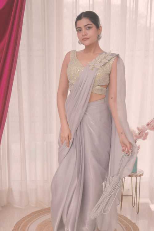 Cocktail Chic Pleated Saree