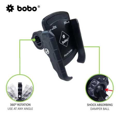 BOBO BM4 Jaw-Grip Bike  Cycle Phone Holder Motorcycle Mobile Mount