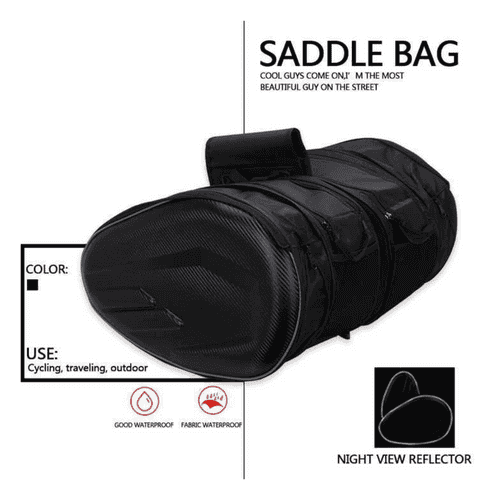 Komine Saddle Bags 50 ltr with Waterproof cover