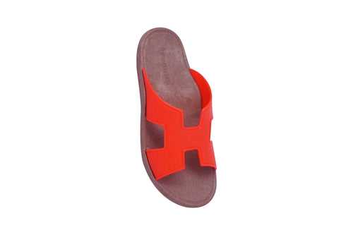 Hermey Brown Sole Red Strap