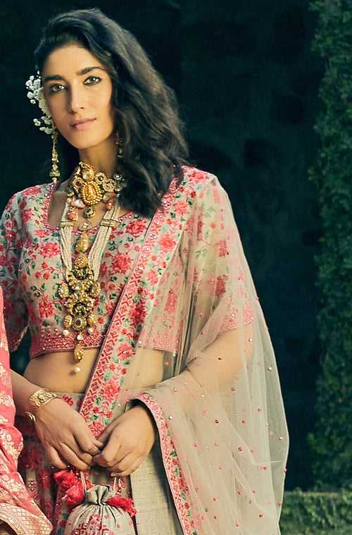 Mukur Phulkari Lehenga