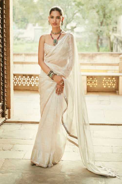 Silver Tissue Venetian Saree