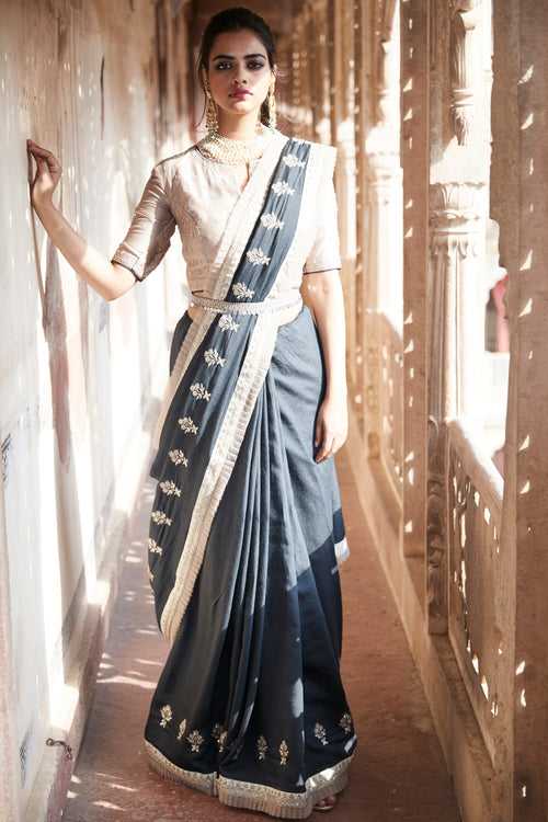 Classic Royal Chanderi Silk Saree With Blouse