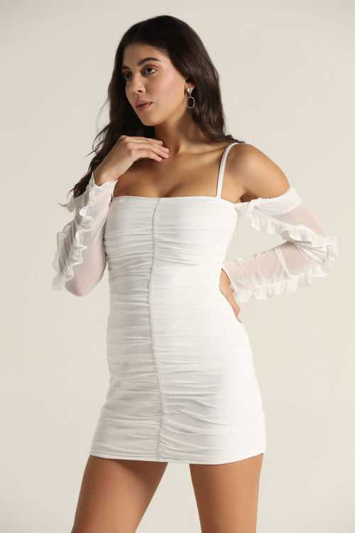 White Lily Frill Dress
