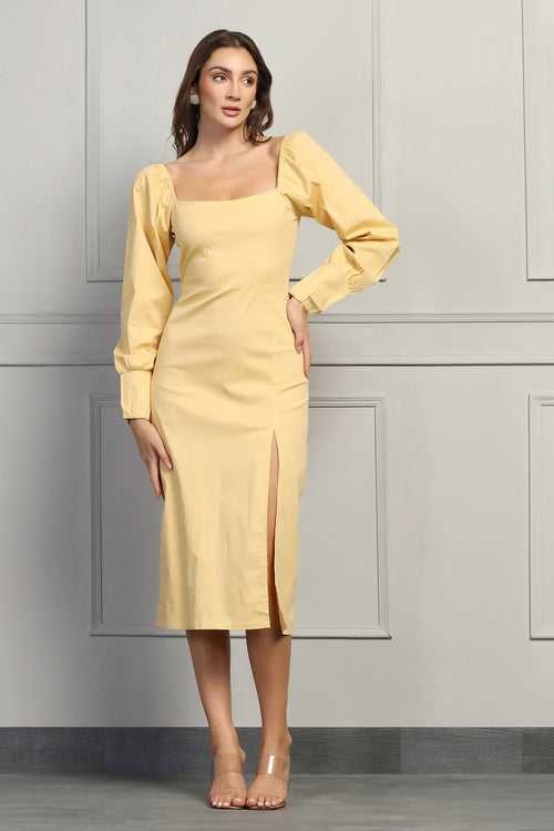 French Style Dress - Lemon