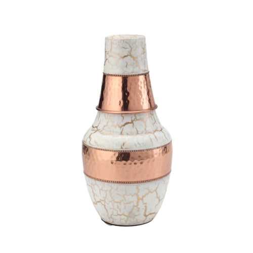 LaCoppera Copper Hammered Crack Vintage 1500 ML Carafe | White | 1 Pc
