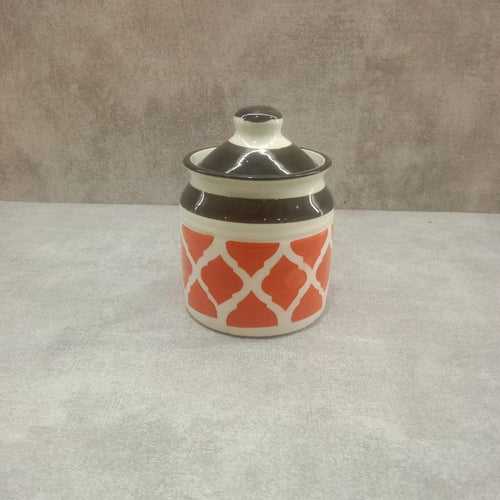 Rasoishop Liza 250 ML Ceramic Jar | Pickle/ Achaar Jar | Handmade and Bespoke