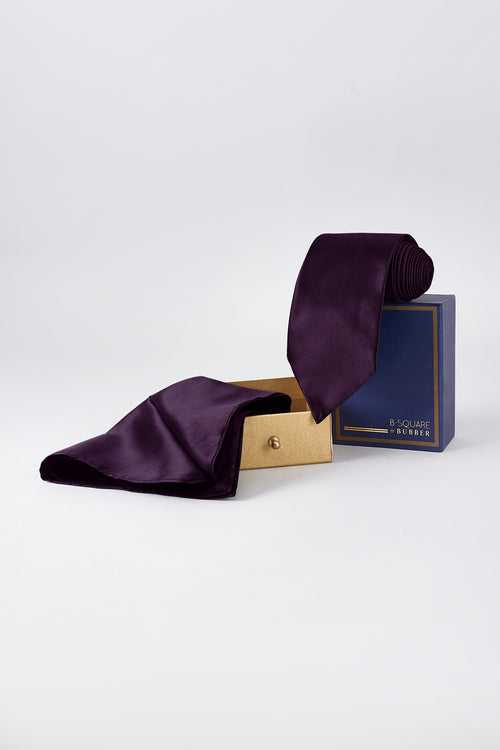 Necktie & Pocket Square Box - Claret