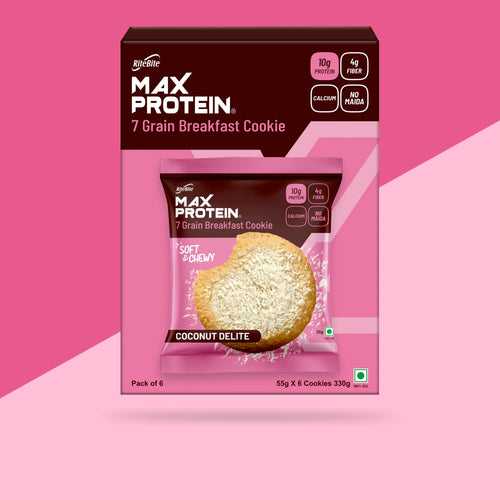 Max Protein Coconut Delite Cookie (Pack of 6)