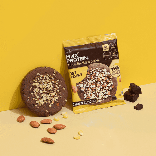 Max Protein Cookies Choco Almond 60g | Zero Added Sugar