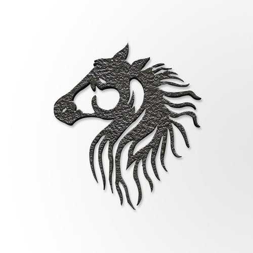 Black Liberating Stallion Horse Wall Art (Gunmetal Finish)