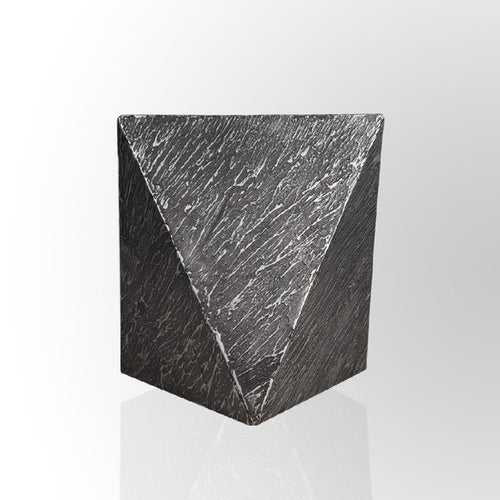 Black Metal Prism Stool