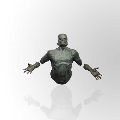 Oxidised Copper Human Sculpture