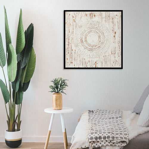 White Rose Gold Dahlia Duos Concrete Wall Art | Artistry Collection