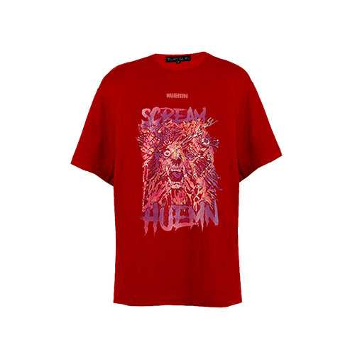 Scream Huemn T-Shirt (Maroon)