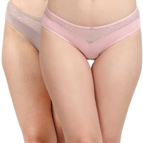 Mid Rise Brief With Lace Detailing-Pack of 2