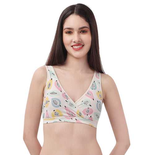 Non Padded Non Wired Lounge Bra with Removable Cups