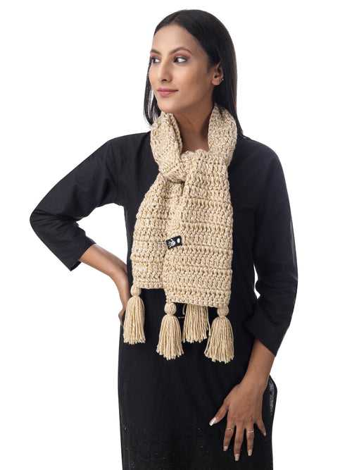 Neutral Tone Crochet Scarf