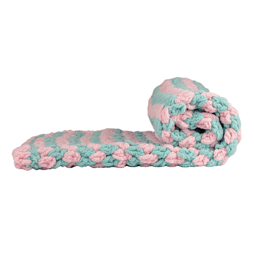 Aqua Pink Baby Blanket