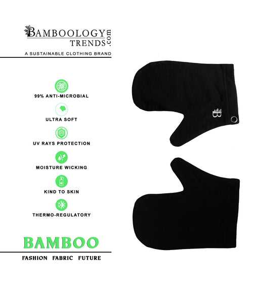 Bamboo Fabric Black Hand Glove