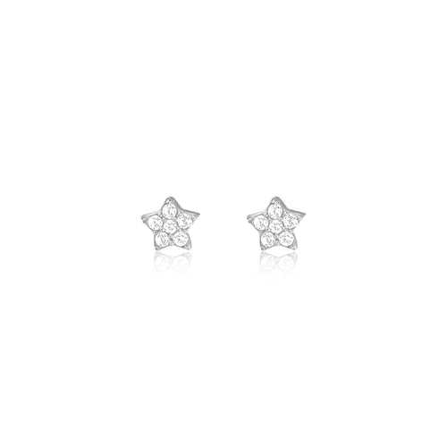 Silver Zircon Constellation Earrings