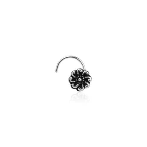 Oxidised Silver Sunshine Nose Pin