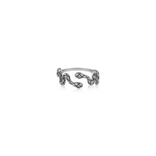 Oxidised Silver Snake Ring