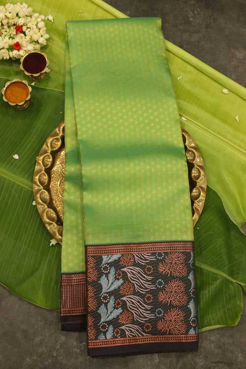 Pista Green Silk Saree