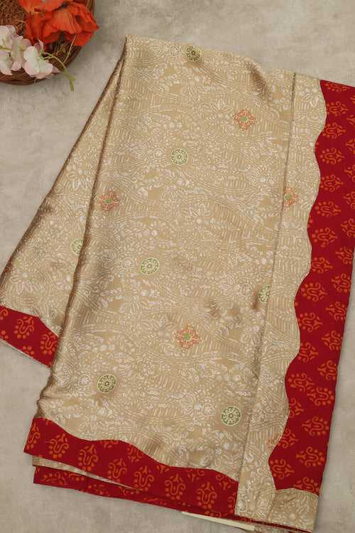 Mustard white Designer Saree