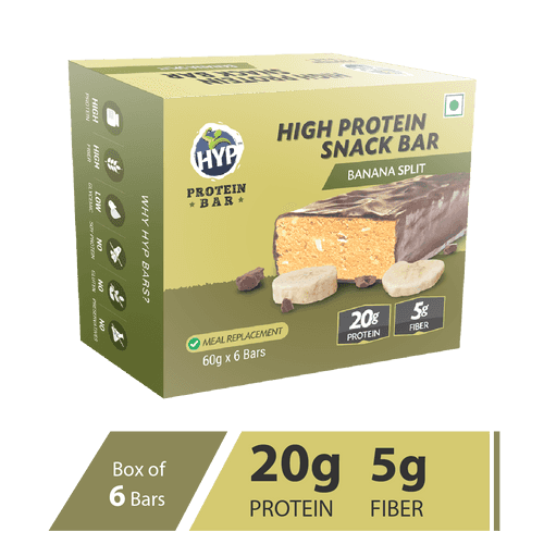 HYP Whey Protein Bar Pack of 6 (60g x 6) - Banana Split