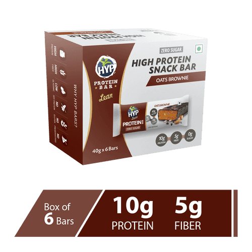 Sugar Free Protein Bars - Oats Brownie (Box of 6 Bars)