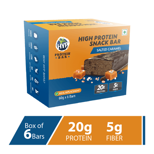 HYP Whey Protein Bar Pack of 6 (60g x 6) - Salted Caramel