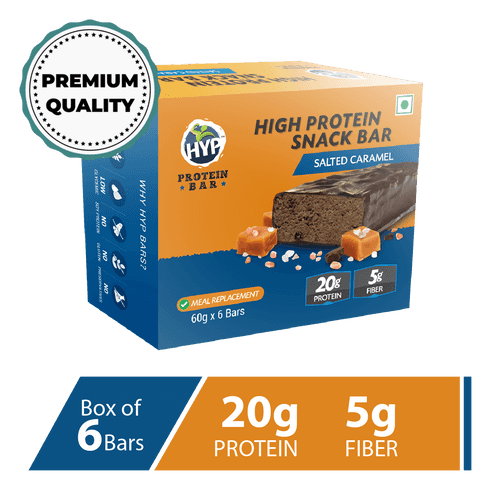 Clearance Sale -  HYP Whey Protein Bar Pack of 6 (60g x 6) - Salted Caramel