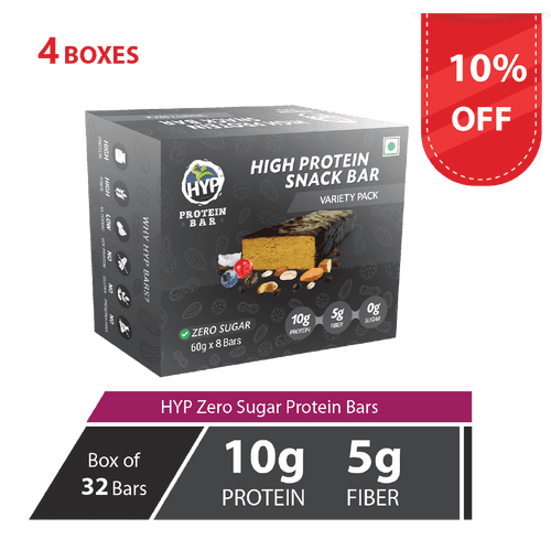 4 Boxes: Sugar Free Protein Bars - Variety Pack (32 Bars)