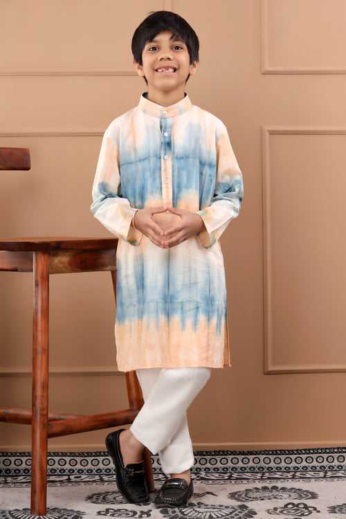 Boys Cotton Sustainable Tie Dye Kurta