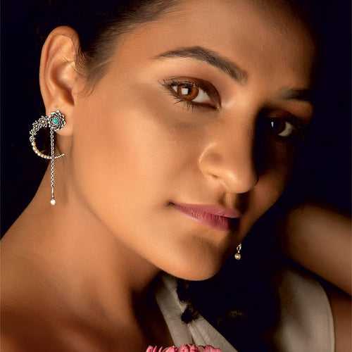 Pankaj Hoop Chain Earrings