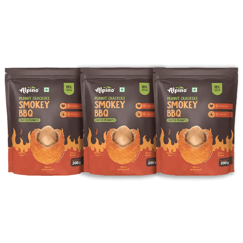 Alpino Peanut Crackers Smokey BBQ 600g (Pack Of 3)