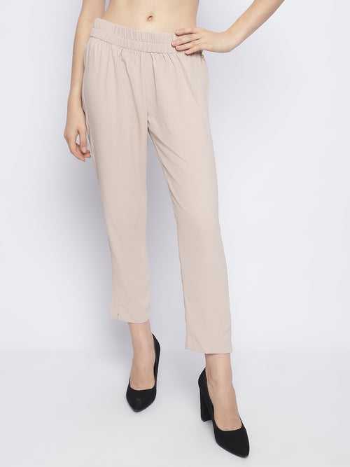 NARROW LEG BEIGE TROUSER