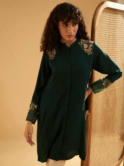 PRISTINE EMERALD GREEN TUNIC