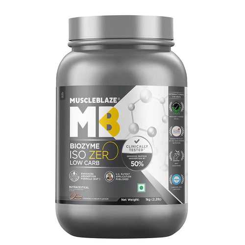 MuscleBlaze Biozyme Iso-Zero, Low/Zero Carb