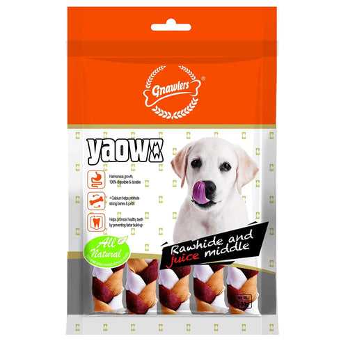 Gnawlers Yaowo Braid Dog Treats