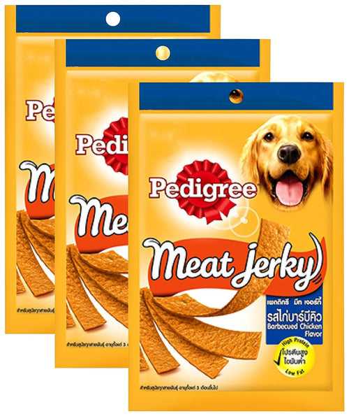 Pedigree Dog Treats Meat Jerky Stix, Barbeque Chicken, 80g Each (Pack of 3) Promo Pack