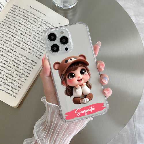 Little Girl Customize Transparent Silicon Case For Motorola