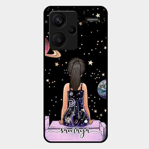 Girl In Universe Customised Glossy Metal Case Cover For Redmi