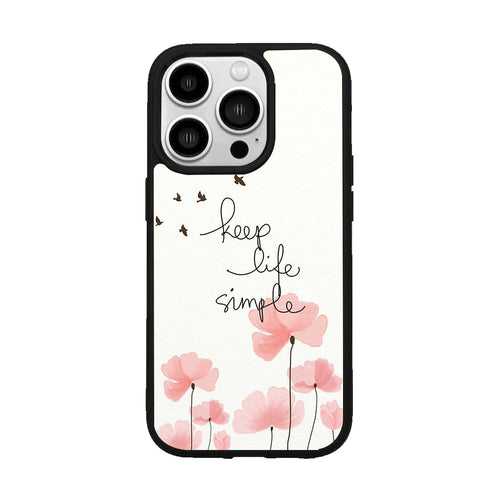 Keep Life Simple  Glossy Metal Case Cover For iPhone