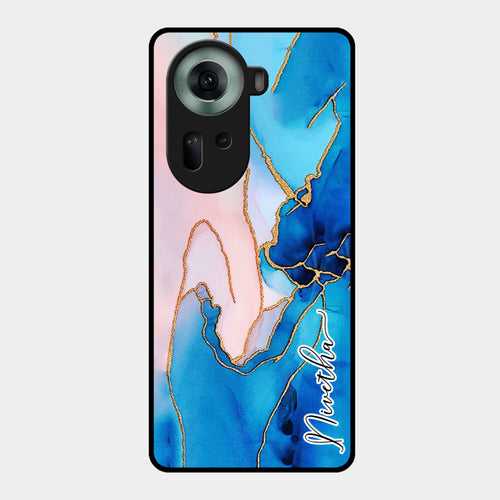 Blue Marble  Glossy Metal Case Cover For Oppo
