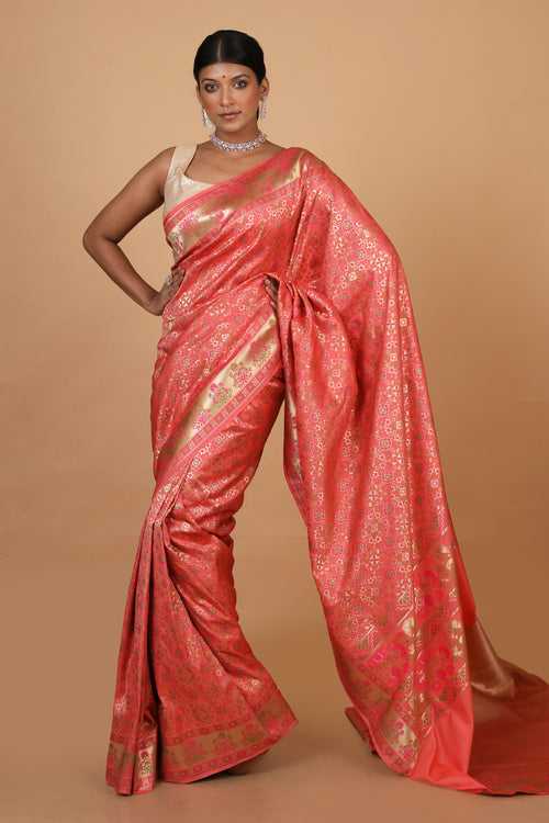 Buy Party Wear Designer Saree In Pink Colour At Online Simaaya