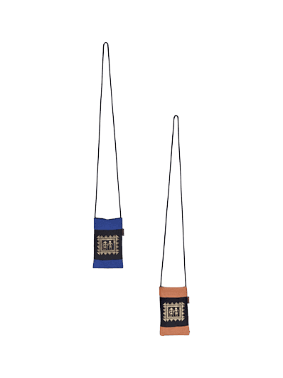 Combo of MOBILE JUTE WARLI PRINT (A-088-NAVY BLUE) and MOBILE JUTE WARLI PRINT (A-088-ORANGE)