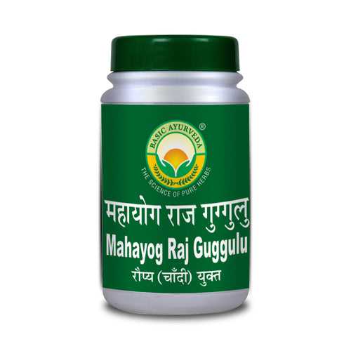 Basic Ayurveda Mahayog Raj Guggulu Ropya Chandi Yukt (30 Tablets)